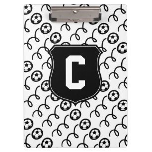 Fußballsportklemmbrett   personifizieren Monogram Klemmbrett