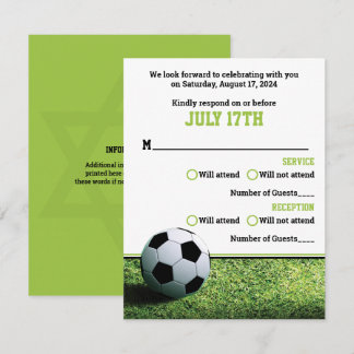 Fußballstadion bei Night Bar Mitzvah RSVP Card Einladung
