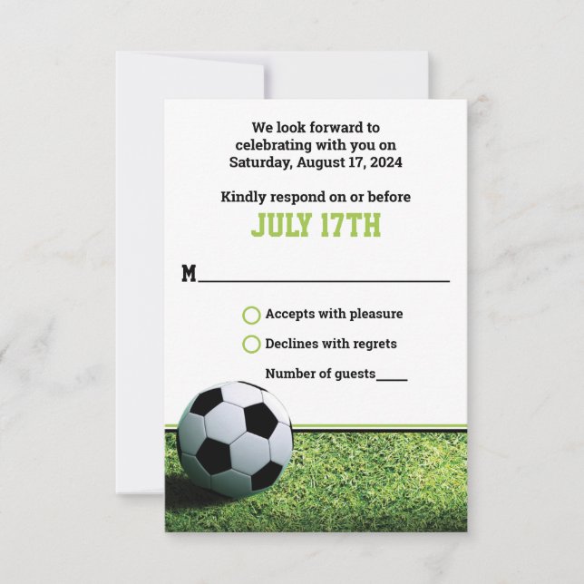 Fußballstadion bei Night Bar Mitzvah UAWG (SMALL) RSVP Karte (Vorderseite)
