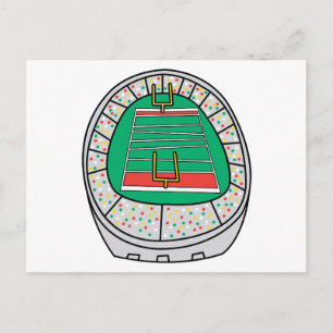 Fußballstadion-Grafik Postkarte
