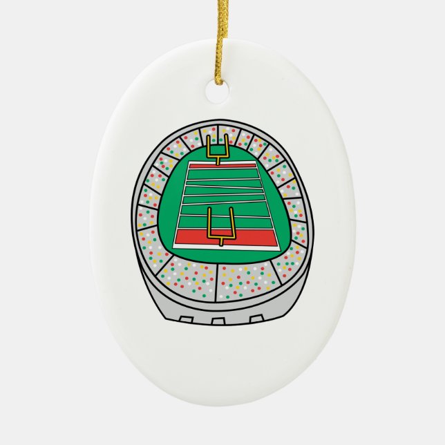 Fußballstadion Keramik Ornament (Vorne)