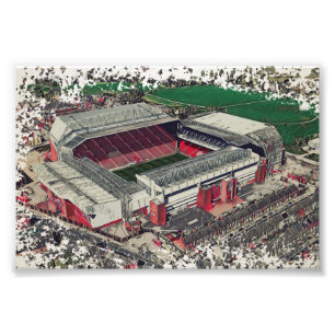 Fußballstadion Kunst - Liverpool, England Fotodruck