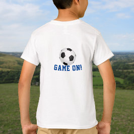 Fußballstar Name und Beschriftung doppelseitig T-Shirt