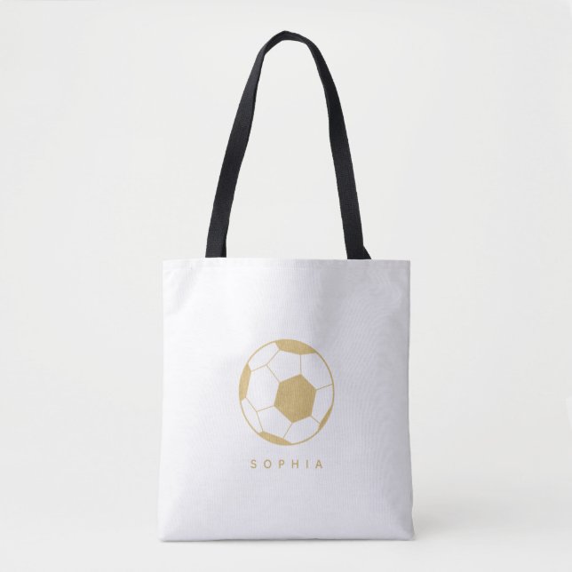 Fußballstar Personalisiert Gold Tasche (Vorderseite)