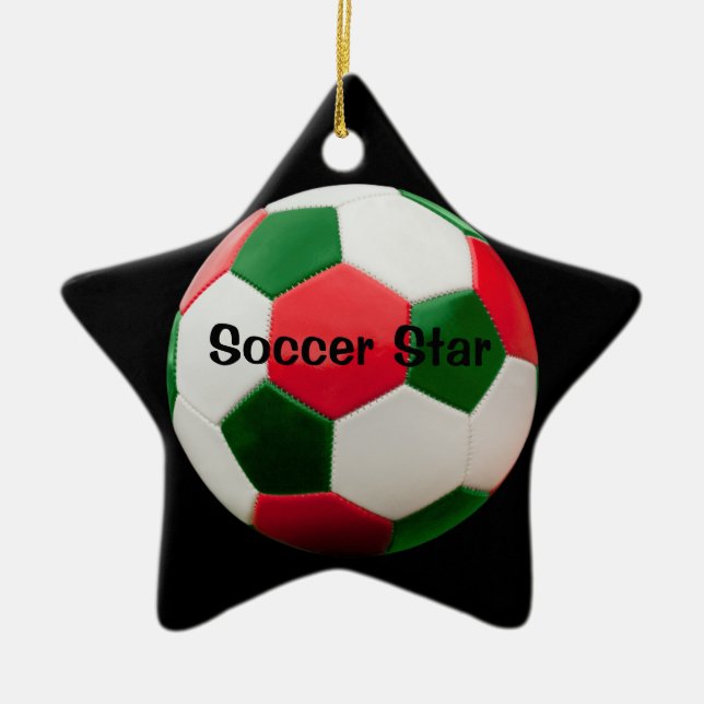 Fußballstar, Weihnachtsfarben, Ornamente (Vorne)