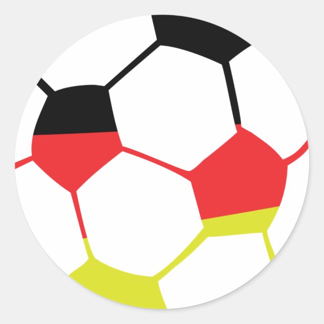 Fußballsymbol Runder Aufkleber (Vorderseite)