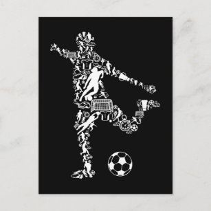 Fußballsymbole Scorer Soccer Player Postkarte