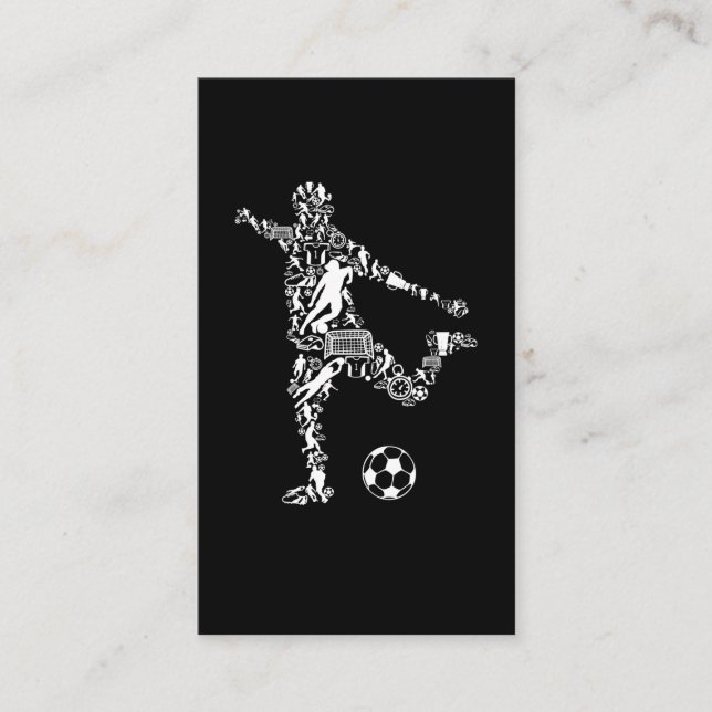 Fußballsymbole Scorer Soccer Player Visitenkarte (Vorderseite)