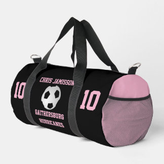 Fußballteam-Coach oder Player Black Pink personali Duffle Bag
