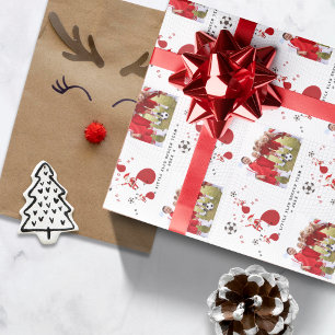 Fußballteam Santa Weihnachten Geschenkpapier