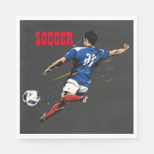 Fußballteam-Spielerpapier Napkin Serviette