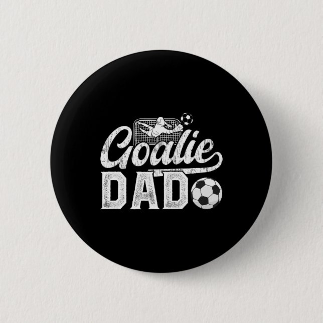 Fußballtorwart Papa eines Fußballtorwart Vaters Button (Vorderseite)