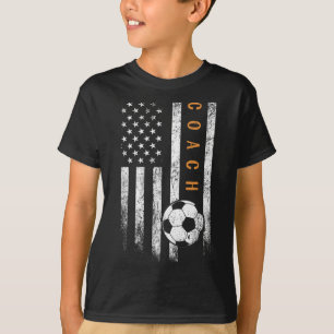 Fußballtrainer American Flag Design Fußballtrainer T-Shirt