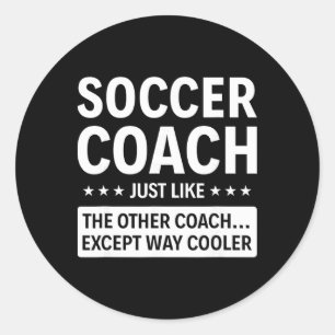 Fußballtrainer außer richtig cooler runder aufkleber