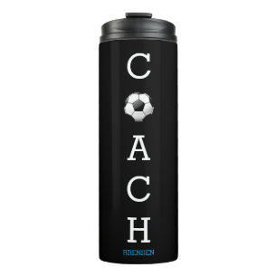 Fußballtrainer Benutzerdefinierter Name Thermosbecher