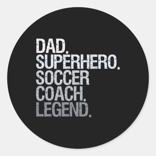 Fußballtrainer Dad  Runder Aufkleber (Vorderseite)