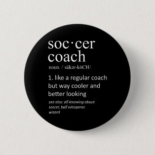 Fußballtrainer Definition Sport Lustiger Trainer  Button