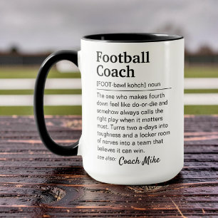 Fußballtrainer-Definitions-Personalisierte Wertsch Tasse