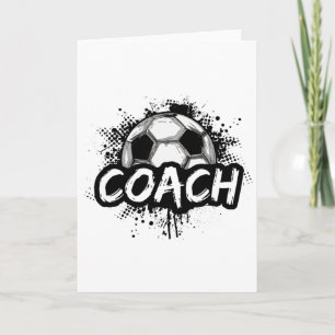 Fußballtrainer für Männer Frauen Fußball T-Shirt  Karte