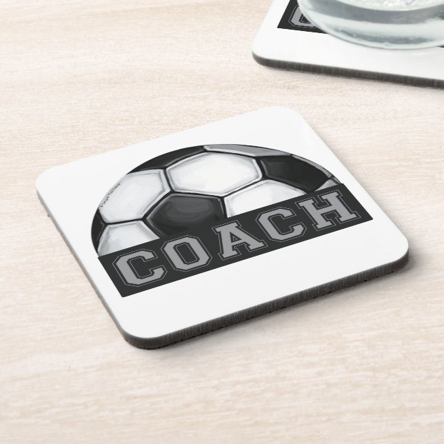 Fußballtrainer Getränkeuntersetzer (Linke Seite)
