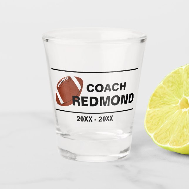 Fußballtrainer Keepake Shootglas Schnapsglas (Vorderseite)