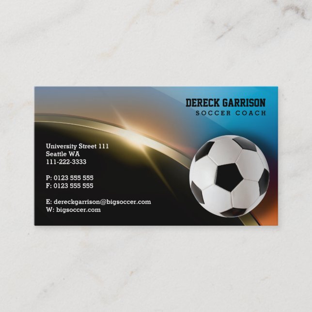 Fußballtrainer | Moderne Sportgeschenke Visitenkarte (Vorderseite)