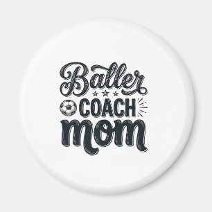 Fußballtrainer-Mutter Vintage-Fußball-Shirt-Design Magnet