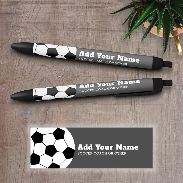 Fußballtrainer oder Lehrer - Moderner Zeichn Kugelschreiber (Personalized Writing Pens - add your name, monogram or other text)