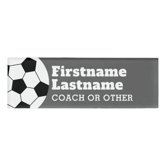 Fußballtrainer oder Lehrer - Moderner Zeichn Namenschild (Vorderseite)