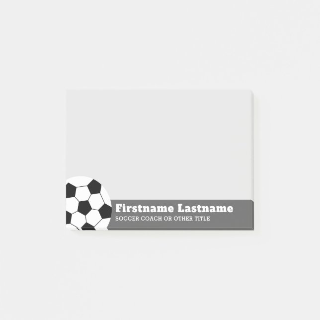 Fußballtrainer oder Lehrer - Moderner Zeichn Post-it Klebezettel (Vorderseite)