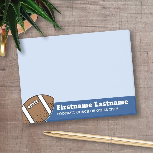 Fußballtrainer oder Lehrer - Moderner Zeichn Post-it Klebezettel (Personalized Post-It Note - Football Theme)