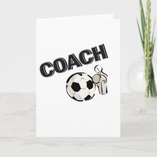 Fußballtrainer (Pfeifen/Ball) Feiertagskarte