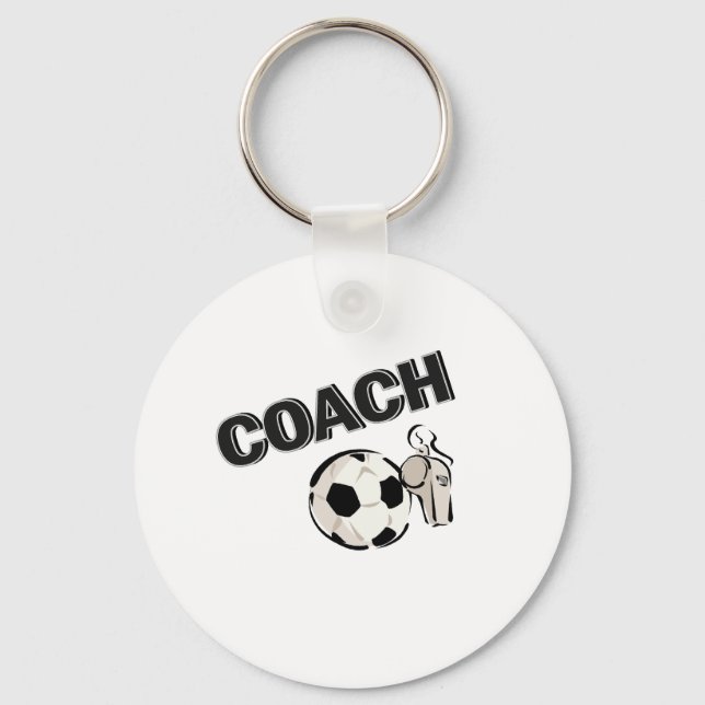 Fußballtrainer (Pfeifen/Ball) Schlüsselanhänger (Vorderseite)