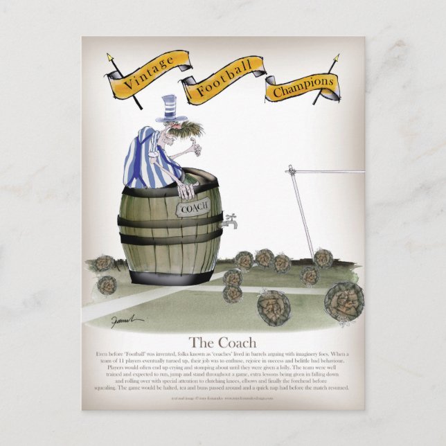 Fußballtrainer Postkarte (Vorderseite)