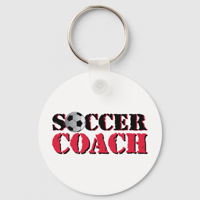 Fußballtrainer (rot) schlüsselanhänger (Vorderseite)