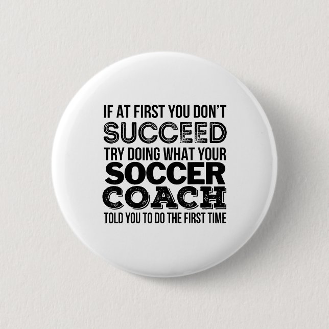 Fußballtrainer-Shirt Lustiges Geschenk Tee  Button (Vorderseite)