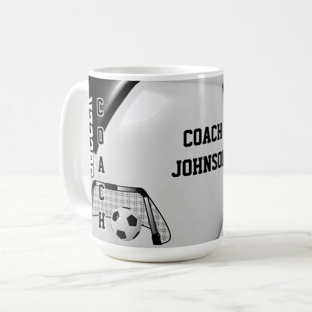 Fußballtrainer Sport Kaffeetasse (Vorderseite Links)