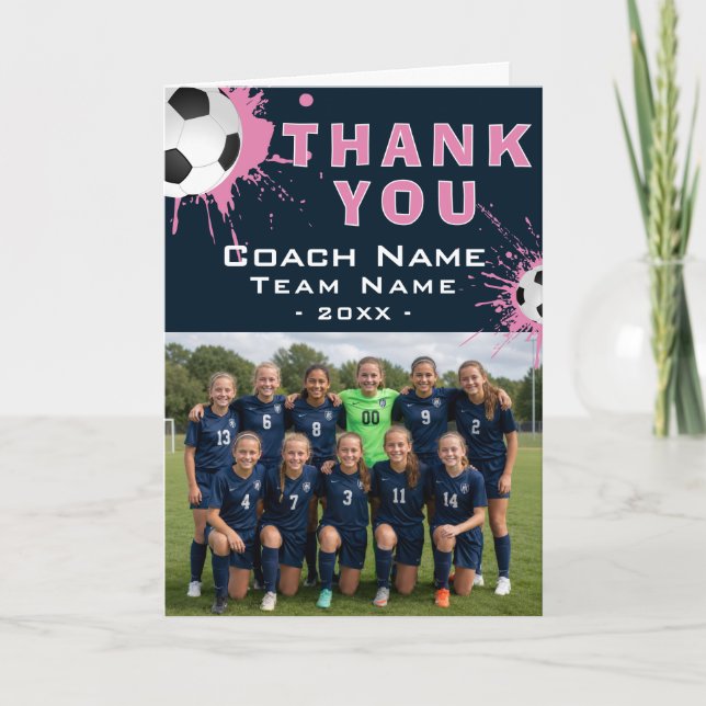 Fußballtrainer Teamfoto Danke  (Vorderseite)