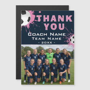 Fußballtrainer-Teamfoto-Dankeschön-Magnet Magnetkarte