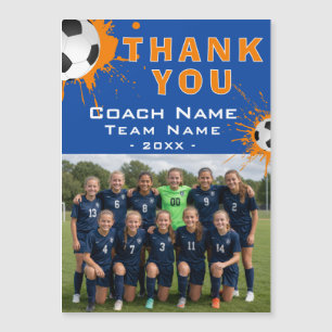 Fußballtrainer-Teamfoto-Dankeschön-Magnet Magnetkarte