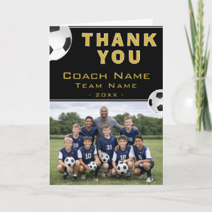 Fußballtrainer-Teamfoto Dankeskarte