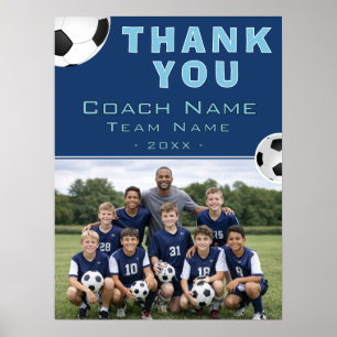 Fußballtrainer-Teamfoto Poster