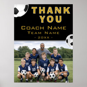 Fußballtrainer-Teamfoto Poster