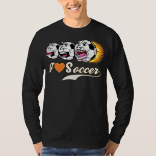 Fußballtrainer-Vater lustige Gesichter Ich liebe F T-Shirt