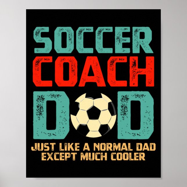 Fußballtrainer-Vater T-Shirt_1  Poster (Vorne)
