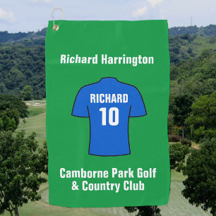 Fußballtrikot in Blau Golfhandtuch