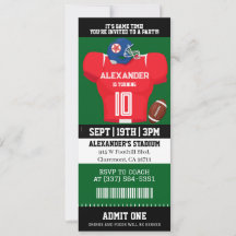 Fußballtrikot-Ticket Geburtstagsfeier