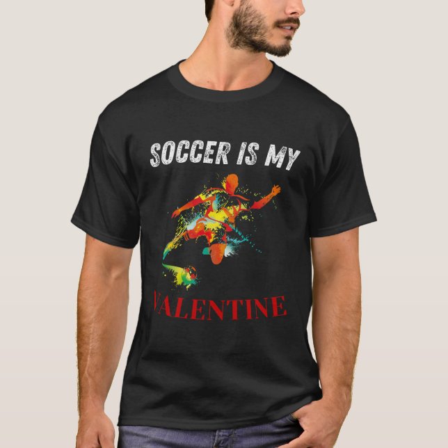 FußballValentinstag-Hemd T-Shirt (Vorderseite)