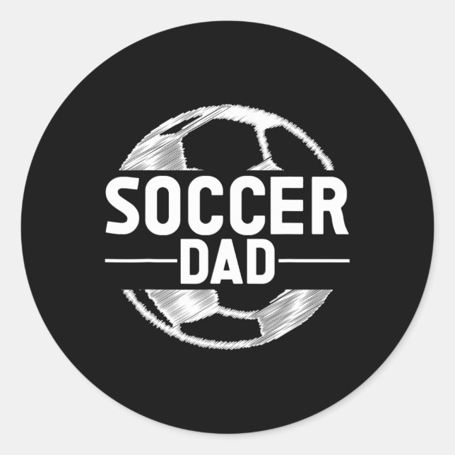 Fußballvater _2  runder aufkleber (Vorderseite)