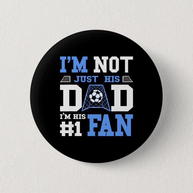 Fußballvater Nummer 1 Fan - Fußball Dad  Button (Vorderseite)